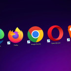 Das Bild zeigt das Logo mehrerer Browser: Microsoft Edge, Mozilla Firefox, Google Chrome, Opera und Brave.